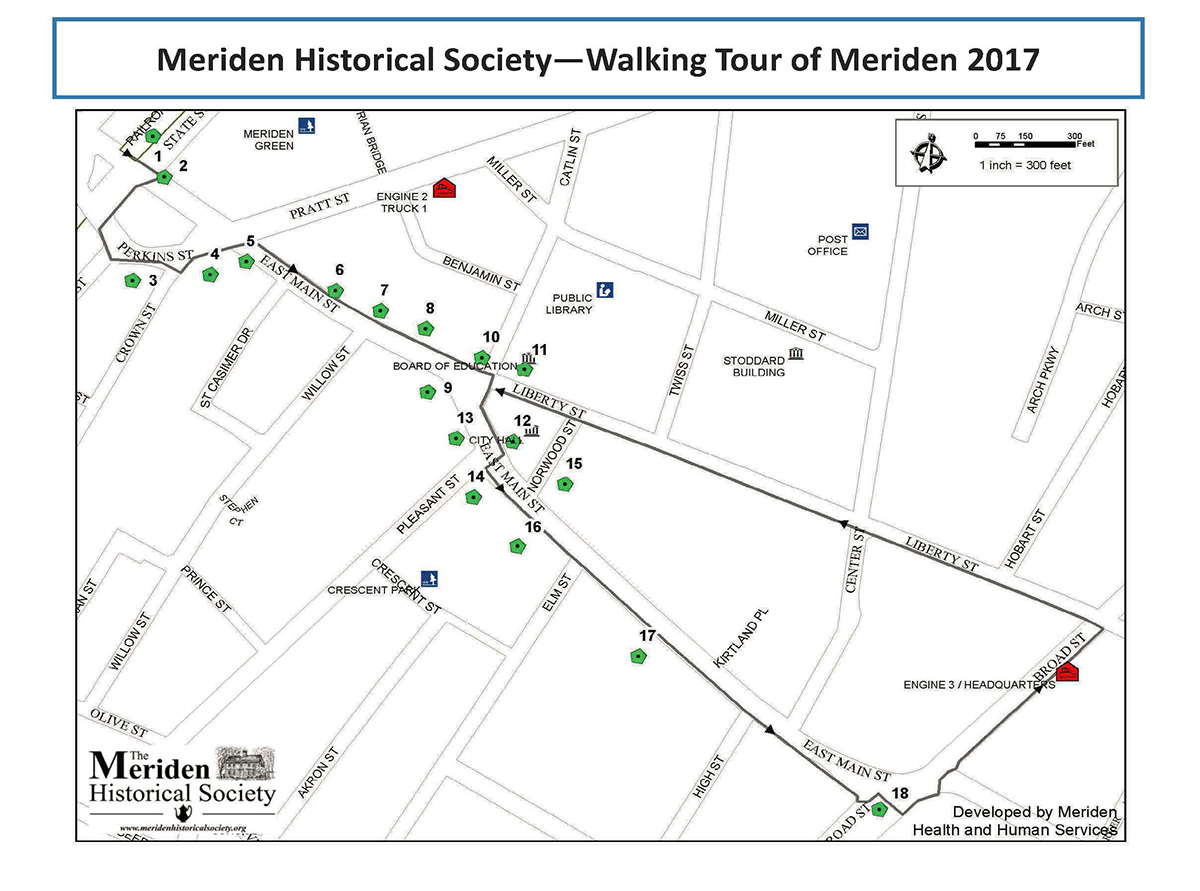 Walking Map of Historic Downtown Meriden