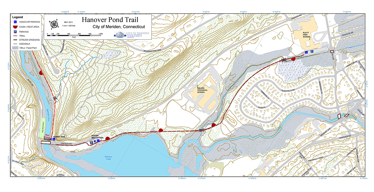 Map of the Hanover Pond Trail